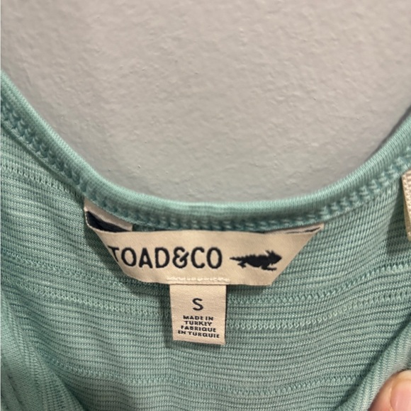 Toad & Co Samba Flow Tank Dress Ribbed Organic Cotton Blend Light Teal Blue S - Picture 6 of 8